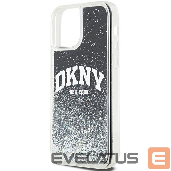 Back panel cover DKNY DKNY Liquid Glitter Big Logo iPhone 12 Pro/12 Case - Black