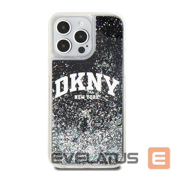 Back panel cover DKNY DKNY Liquid Glitter Big Logo iPhone 13 Pro Max Case - Black