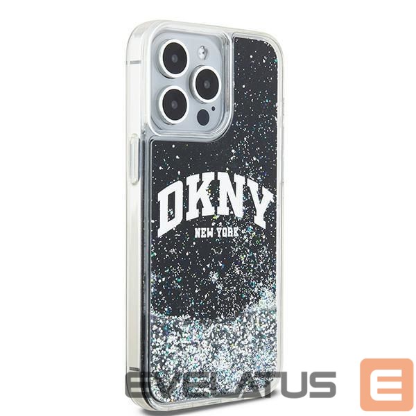 Back panel cover DKNY DKNY Liquid Glitter Big Logo iPhone 13 Pro Max Case - Black