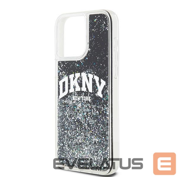 Back panel cover DKNY DKNY Liquid Glitter Big Logo iPhone 13 Pro Max Case - Black