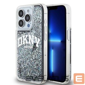 Back panel cover DKNY  DKNY Liquid Glitter Big Logo iPhone 14 Pro Case - Black 