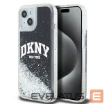 Back panel cover DKNY  DKNY Liquid Glitter Big Logo iPhone 14/15/13 Case - Black 