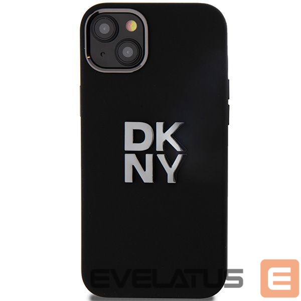 Back panel cover DKNY DKNY Liquid Silicone Metal Logo case for iPhone 15 Plus / 14 Plus - black