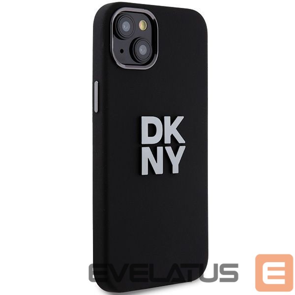 Back panel cover DKNY DKNY Liquid Silicone Metal Logo case for iPhone 15 Plus / 14 Plus - black