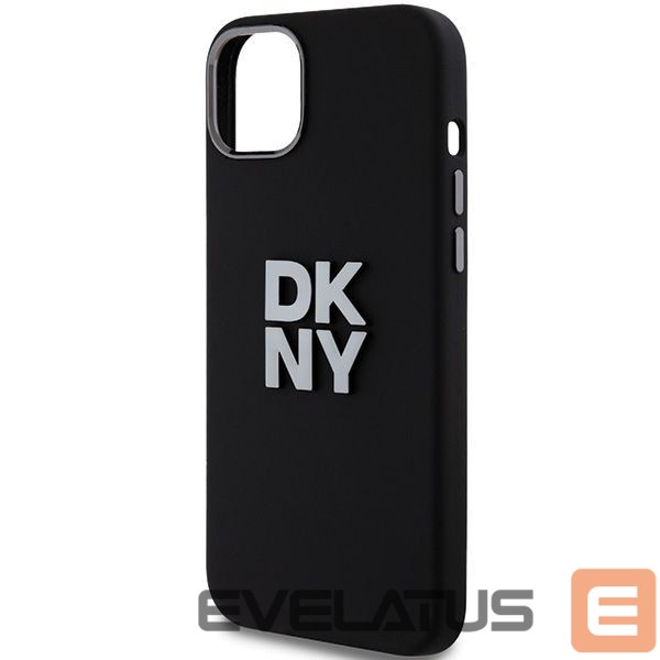 Back panel cover DKNY DKNY Liquid Silicone Metal Logo case for iPhone 15 Plus / 14 Plus - black