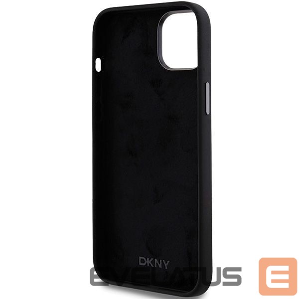 Back panel cover DKNY DKNY Liquid Silicone Metal Logo case for iPhone 15 Plus / 14 Plus - black