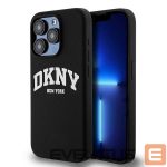 Back panel cover DKNY  DKNY Liquid Silicone White Printed Logo MagSafe Case for iPhone 13 Pro / 13 - Black 