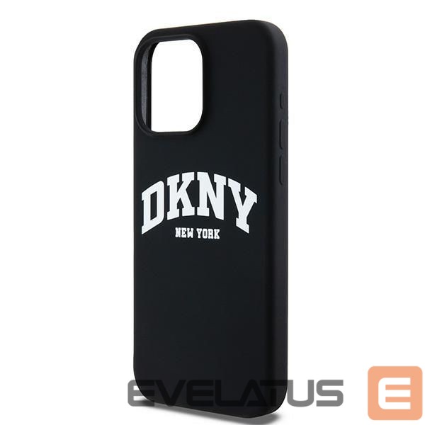 Back panel cover DKNY DKNY Liquid Silicone White Printed Logo MagSafe iPhone 13 Pro Max Case - Black