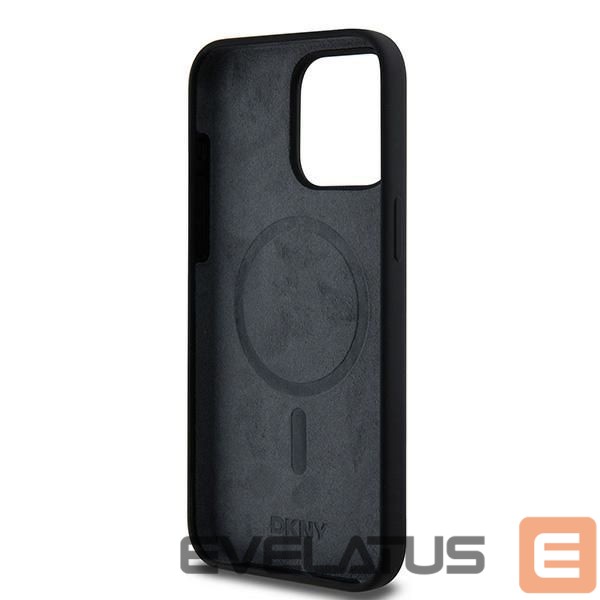 Back panel cover DKNY DKNY Liquid Silicone White Printed Logo MagSafe iPhone 13 Pro Max Case - Black