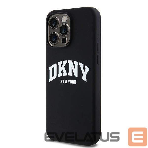 Back panel cover DKNY DKNY Liquid Silicone White Printed Logo MagSafe iPhone 13 Pro Max Case - Black