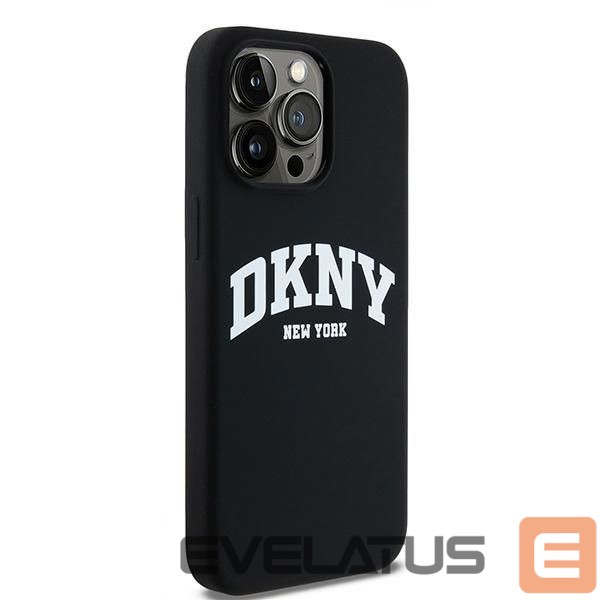 Back panel cover DKNY DKNY Liquid Silicone White Printed Logo MagSafe iPhone 14 Pro Max Case - Black