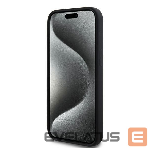 Back panel cover DKNY DKNY Liquid Silicone White Printed Logo MagSafe Case for iPhone 15 Plus / 14 Plus - Black
