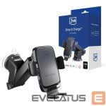 Auto holder 3MK  3mk Drive & Charge car phone holder for grille/window/cockpit with inductive charger - black 