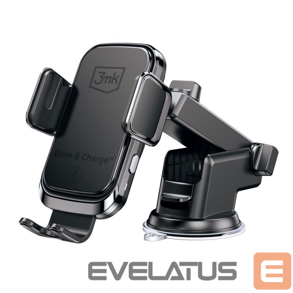 Auto holder 3MK 3mk Drive & Charge car phone holder for grille/window/cockpit with inductive charger - black