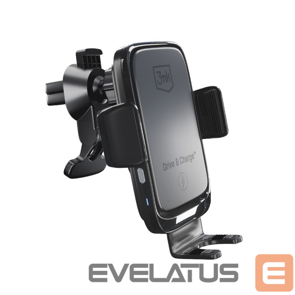 Auto holder 3MK 3mk Drive & Charge car phone holder for grille/window/cockpit with inductive charger - black