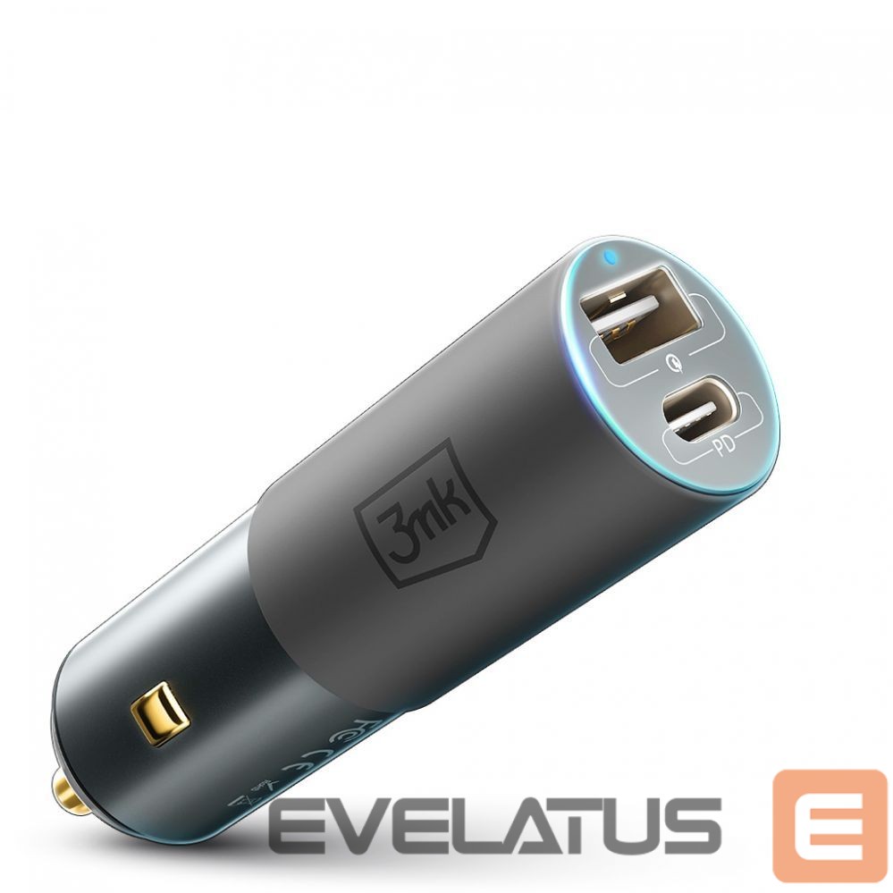 Cable 3MK 3mk Hyper Car Charger USB-C USB-A 100W - silver