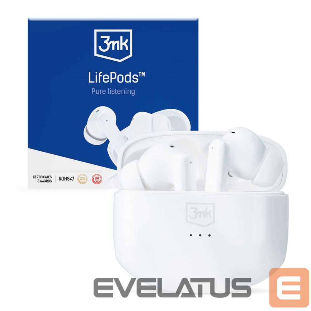 Other Phone Accessory 3MK 3mk LifePods in-ear wireless Bluetooth 5.3 ANC headphones - white