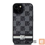 Other Phone Accessory DKNY  DKNY Leather Checkered Mono Pattern & Printed Stripes Case for Samsung Galaxy S24 Ultra - Black 