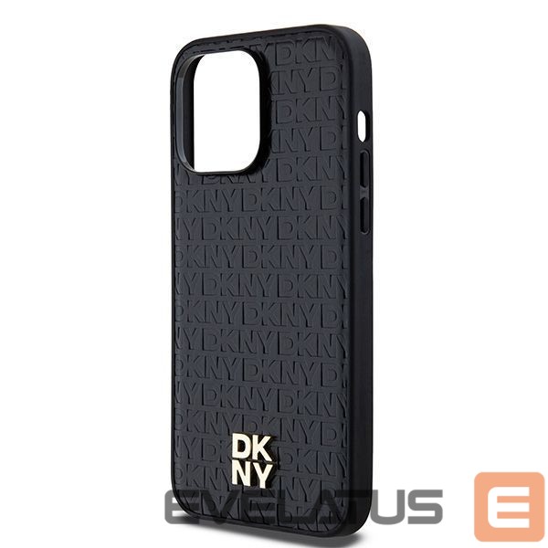 Other Phone Accessory DKNY DKNY Leather Monogram Pattern Metal Logo MagSafe Case for iPhone 14 Pro Max - Black