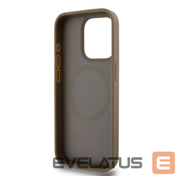 Other Phone Accessory DKNY DKNY Leather Pattern Metal Logo MagSafe Case for iPhone 14 Pro Max - Brown