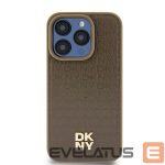 Other Phone Accessory DKNY  DKNY Leather Pattern Metal Logo MagSafe Case for iPhone 15 Plus / 14 Plus - Brown 