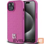 Other Phone Accessory DKNY  DKNY Leather Pattern Metal Logo MagSafe case for iPhone 15 / 14 / 13 - pink 