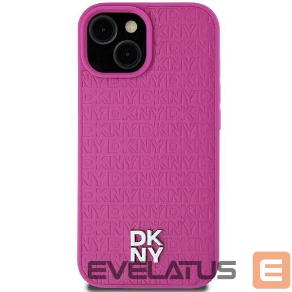 Other Phone Accessory DKNY DKNY Leather Pattern Metal Logo MagSafe case for iPhone 15 / 14 / 13 - pink