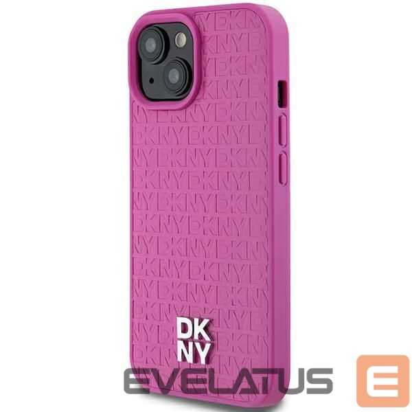 Other Phone Accessory DKNY DKNY Leather Pattern Metal Logo MagSafe case for iPhone 15 / 14 / 13 - pink