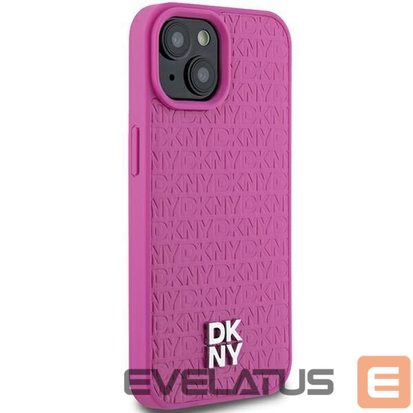 Other Phone Accessory DKNY DKNY Leather Pattern Metal Logo MagSafe case for iPhone 15 / 14 / 13 - pink