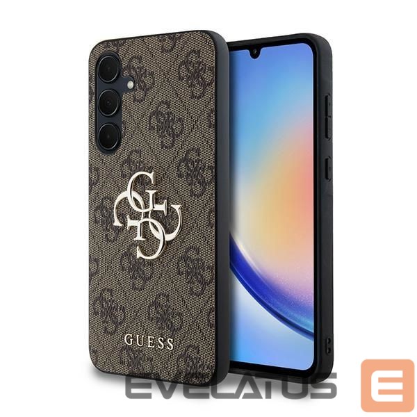 Other Phone Accessory Guess Guess 4G Big Metal Logo case for Samsung Galaxy A35 - brown
