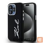 Other Phone Accessory Karl Lagerfeld  Karl Lagerfeld Silicone Metal Script Logo case for iPhone 15 Pro - black 