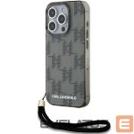 Other Phone Accessory Karl Lagerfeld  Karl Lagerfeld IML Mono KL Pattern & Cord case for iPhone 15 Pro Max - black 