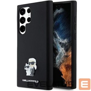 Other Phone Accessory Karl Lagerfeld  Karl Lagerfeld Silicone Karl&Choupette Metal Pin case for Samsung Galaxy S24 Ultra - black 