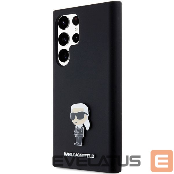 Other Phone Accessory Karl Lagerfeld Karl Lagerfeld Silicone Ikonik Metal Pin case for Samsung Galaxy S24 Ultra - black