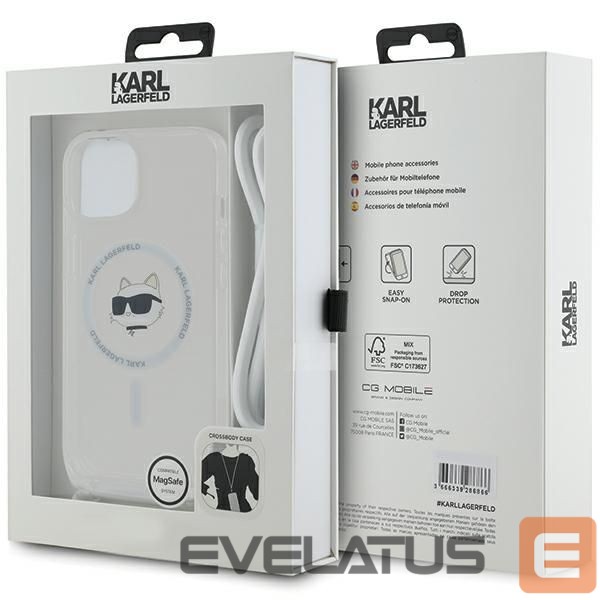 Other Phone Accessory Karl Lagerfeld Karl Lagerfeld IML Choupette Head & Cord MagSafe case for iPhone 14 / 13 / 15 - transparent