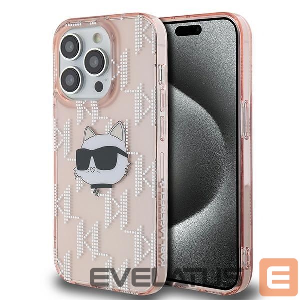 Other Phone Accessory Karl Lagerfeld Karl Lagerfeld IML Choupette Head & Monogram case for iPhone 14 Pro - pink