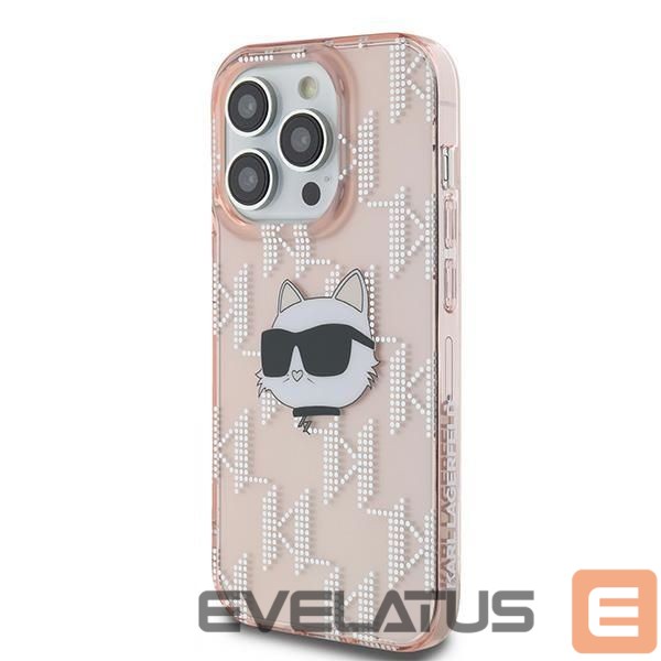 Other Phone Accessory Karl Lagerfeld Karl Lagerfeld IML Choupette Head & Monogram case for iPhone 14 Pro - pink