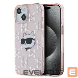 Other Phone Accessory Karl Lagerfeld  Karl Lagerfeld IML Choupette Head & Monogram case for iPhone 14 / 15 / 13 - pink 