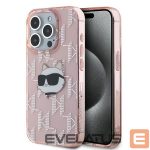 Other Phone Accessory Karl Lagerfeld  Karl Lagerfeld IML Choupette Head & Monogram case for iPhone 15 Pro - pink 