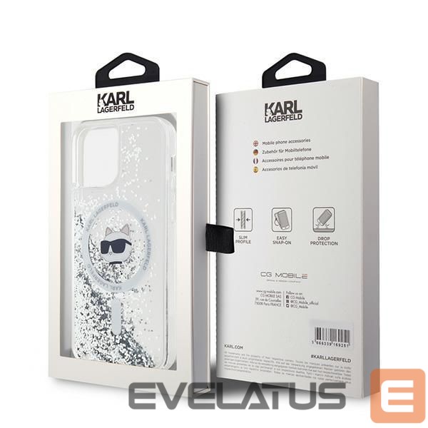 Other Phone Accessory Karl Lagerfeld Karl Lagerfeld Liquid Glitter Choupette Head MagSafe Case for iPhone 12 / 12 Pro - Transparent
