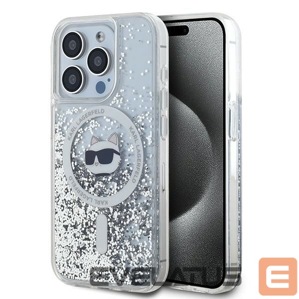 Other Phone Accessory Karl Lagerfeld Karl Lagerfeld Liquid Glitter Choupette Head MagSafe case for iPhone 14 Pro - transparent