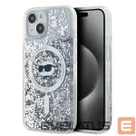 Other Phone Accessory Karl Lagerfeld  Karl Lagerfeld Liquid Glitter Choupette Head MagSafe case for iPhone 14 / 15 / 13 - transparent 