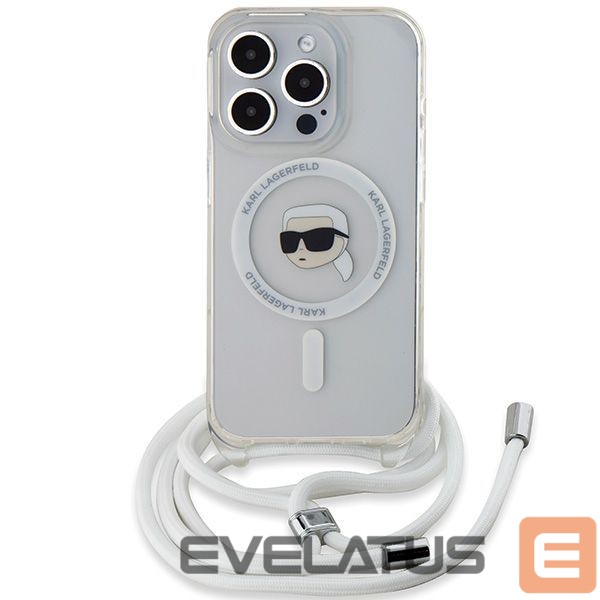 Other Phone Accessory Karl Lagerfeld Karl Lagerfeld Crossbody IML Karl Head MagSafe case for iPhone 15 Pro - transparent