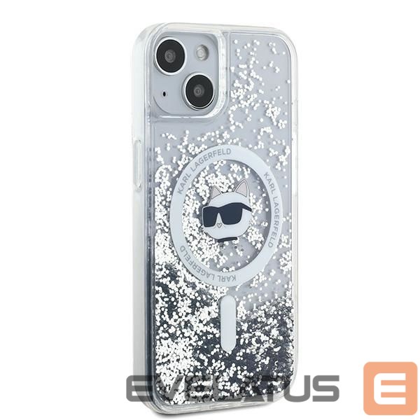 Other Phone Accessory Karl Lagerfeld Karl Lagerfeld Liquid Glitter Choupette Head MagSafe Case for iPhone 15 Plus / 14 Plus - Transparent