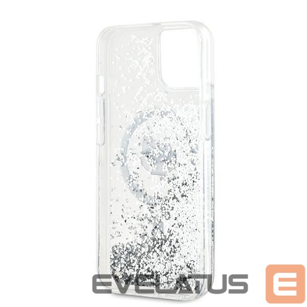 Other Phone Accessory Karl Lagerfeld Karl Lagerfeld Liquid Glitter Choupette Head MagSafe case for iPhone 15 / 14 / 13 - transparent