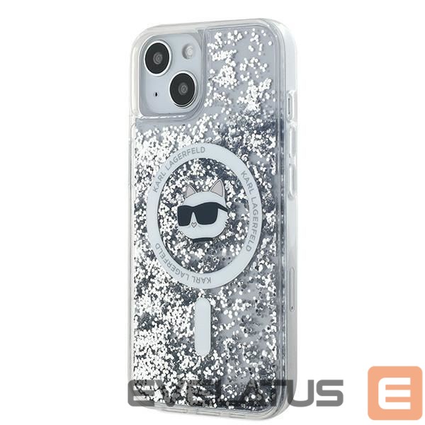 Other Phone Accessory Karl Lagerfeld Karl Lagerfeld Liquid Glitter Choupette Head MagSafe case for iPhone 15 / 14 / 13 - transparent