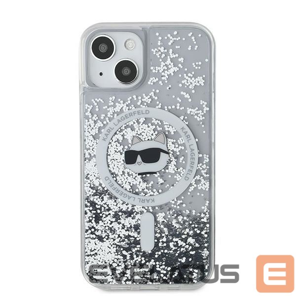 Other Phone Accessory Karl Lagerfeld Karl Lagerfeld Liquid Glitter Choupette Head MagSafe case for iPhone 15 / 14 / 13 - transparent