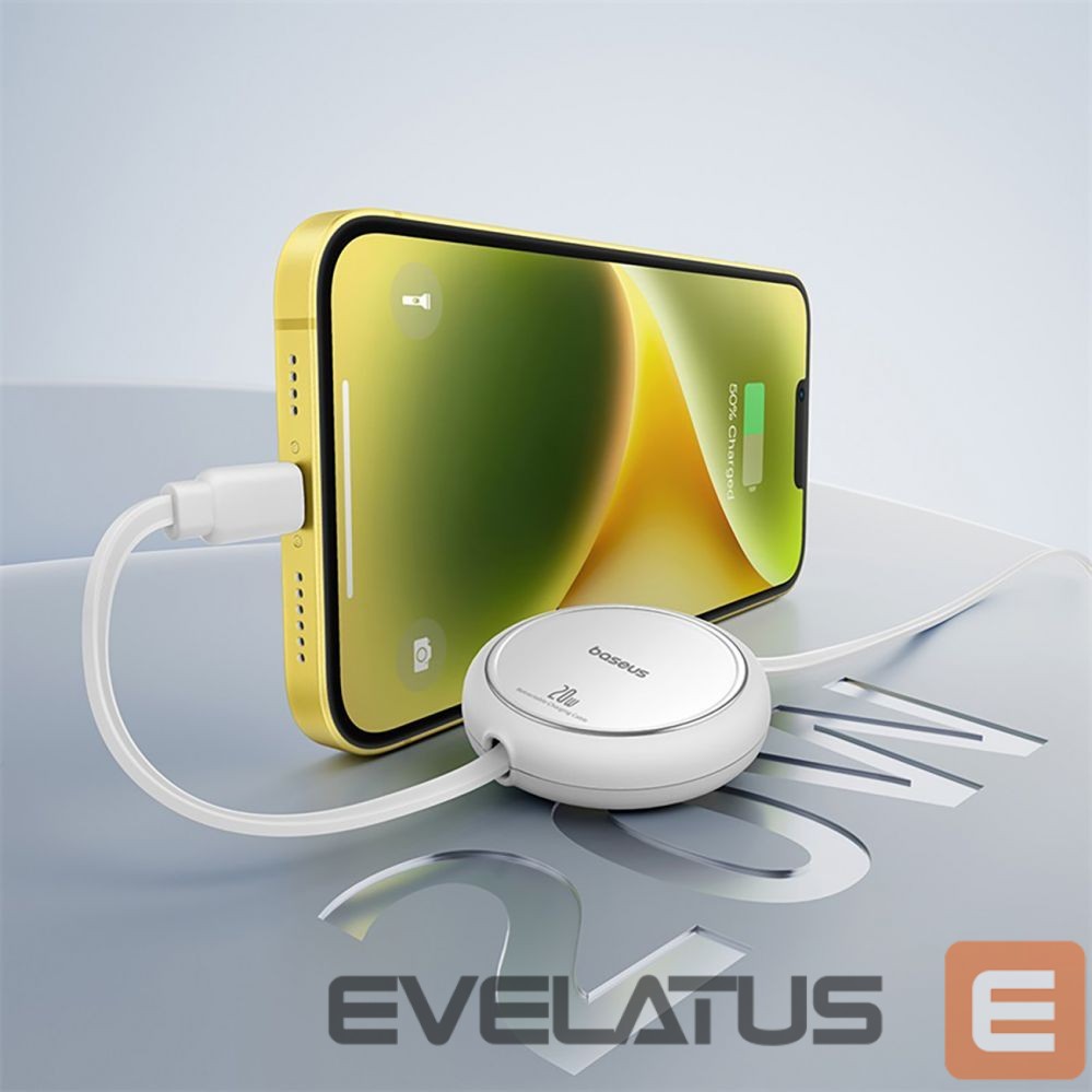 Cable Baseus Baseus Free2Pull Cable Retractable USB-C / Lightning 20W 1m - White