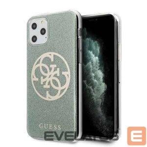 Back panel cover Guess  Guess GUHCN58PCUGLKA iPhone 11 Pro khaki hard case 4G Circle Glitter