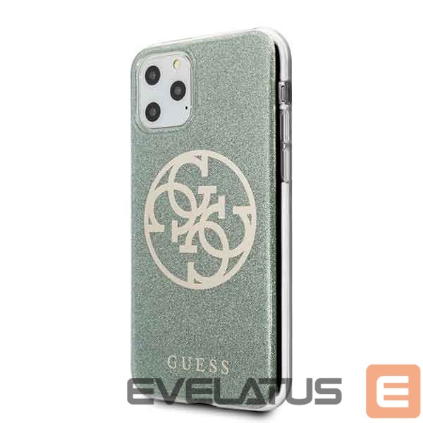 Back panel cover Guess Guess GUHCN58PCUGLKA iPhone 11 Pro khaki hard case 4G Circle Glitter